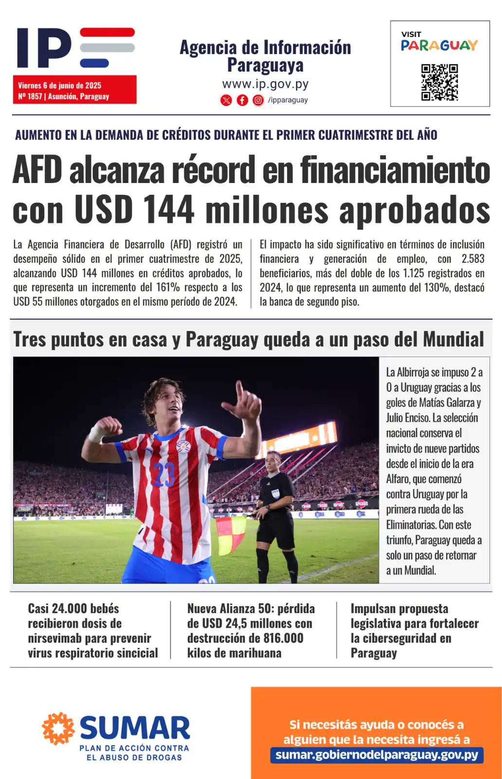 Image from Radio Nacional Del Paraguay: 🗞 Compartimos los principales titulares de la @IPParaguay  💻📲Toda l...
