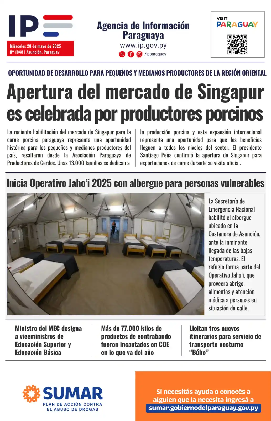 Image from Radio Nacional Del Paraguay: 🗞 Compartimos los principales titulares de la @IPParaguay  💻📲Toda l...