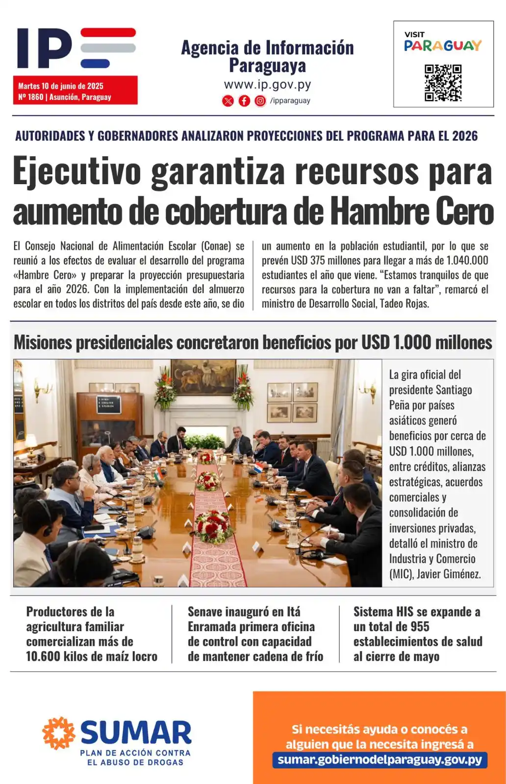 Image from Radio Nacional Del Paraguay: 🗞 Compartimos los principales titulares de la @IPParaguay 💻📲Toda l...