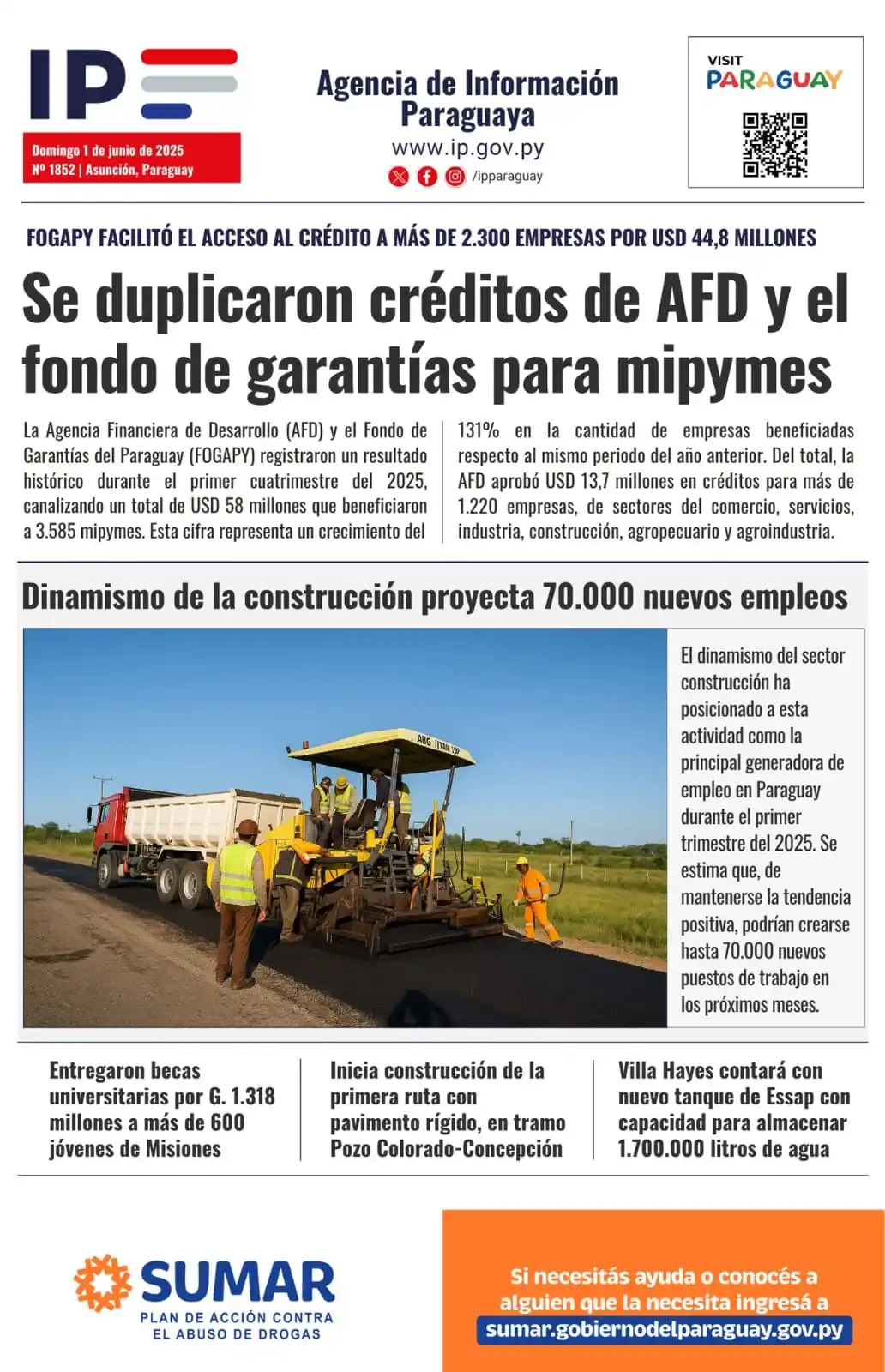 Image from Radio Nacional Del Paraguay: 🗞 Compartimos los principales titulares de la @IPParaguay  💻📲Toda l...