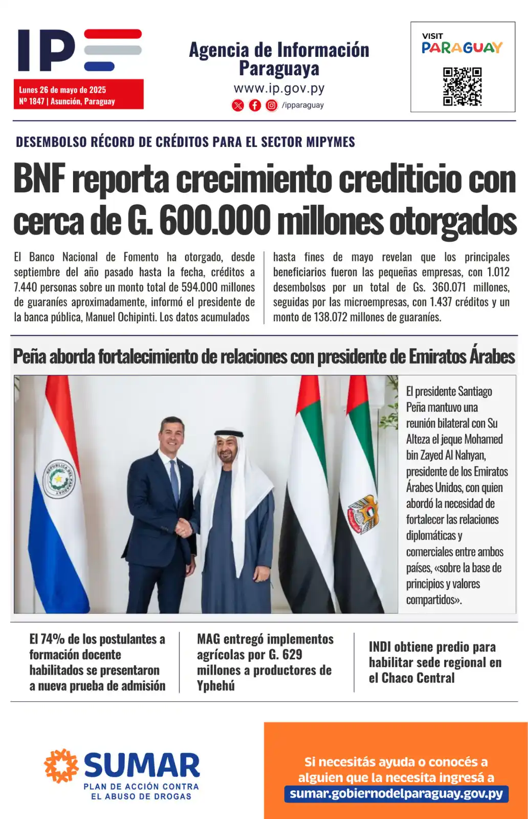 Image from Radio Nacional Del Paraguay: 🗞 Compartimos los principales titulares de la @IPParaguay  💻📲Toda l...