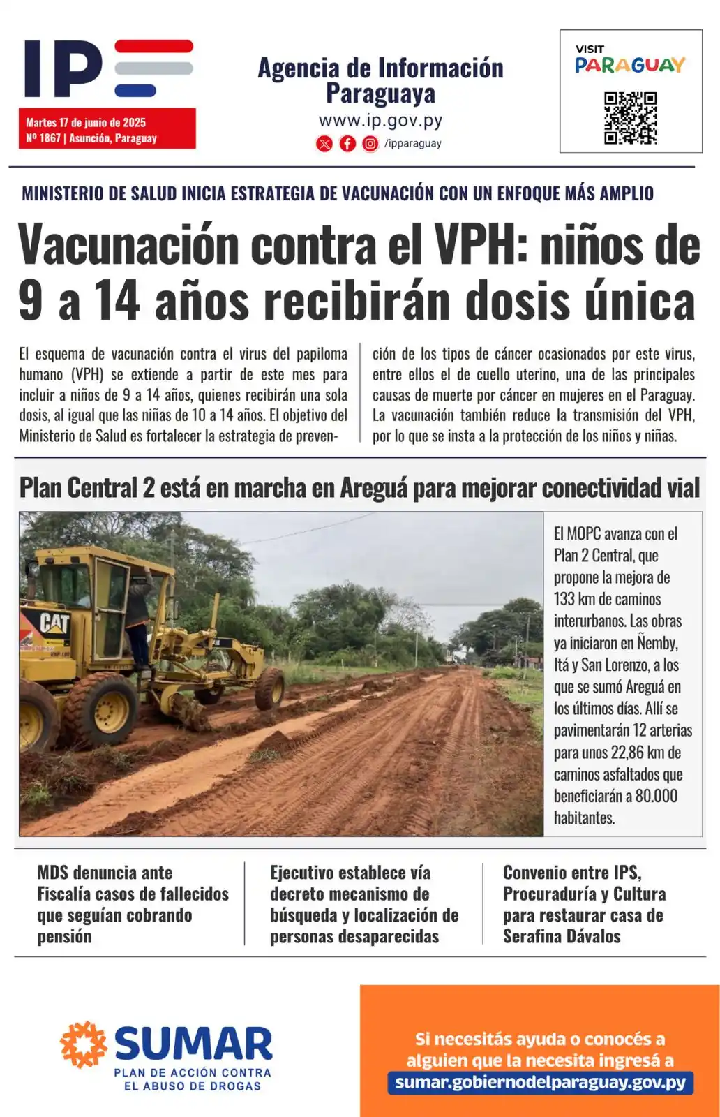 Image from Radio Nacional Del Paraguay: 🗞 Compartimos los principales titulares de la @IPParaguay  💻📲Toda l...