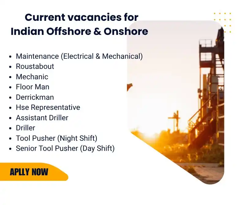 Image from Oil&Gas Drilling Jobs: Current vacancies for Indian Offshore & Onshore   Maintenance (Electri...