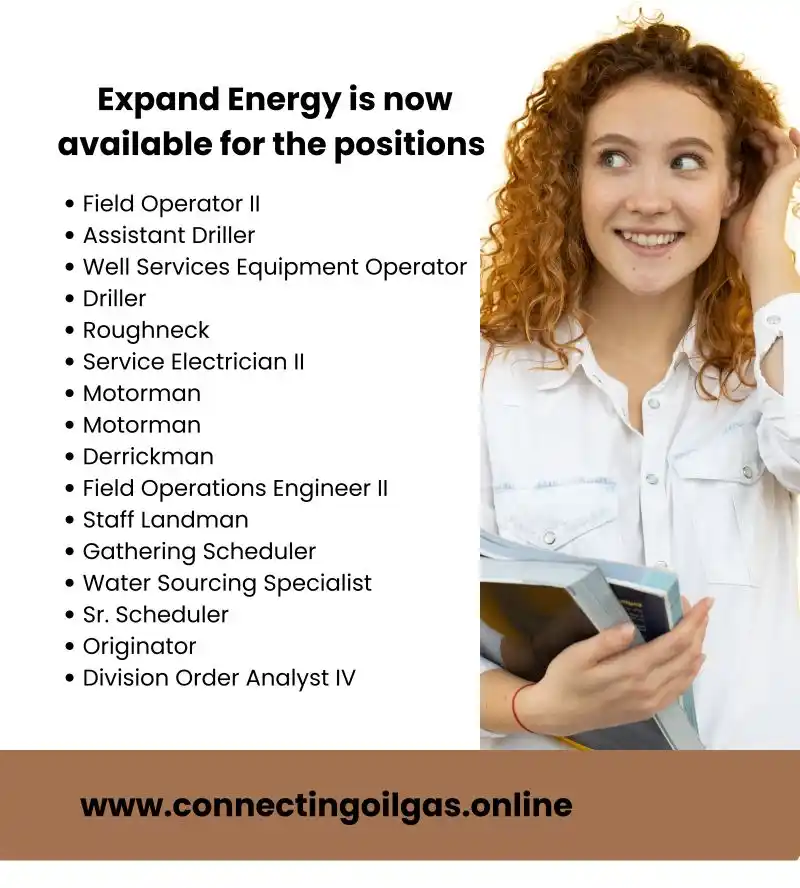 Image from Oil&Gas Drilling Jobs: Expand Energy is now available for the positions Field Operator II A...
