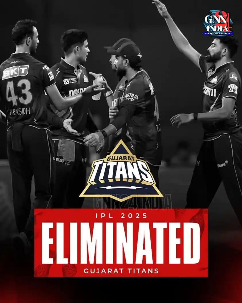 Image from Gnn24india: 🚢 Gujarat Titans’ ship sinks in the Eliminator! Shubman Gill & Co. bo...