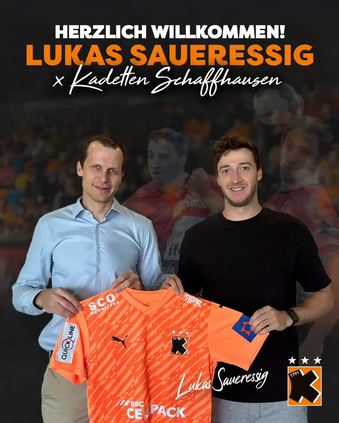 Image from Kadetten Schaffhausen: Herzlich willkommen, Lukas! ✍️🧡 Der variabel einsetzbare Rückraumspi...