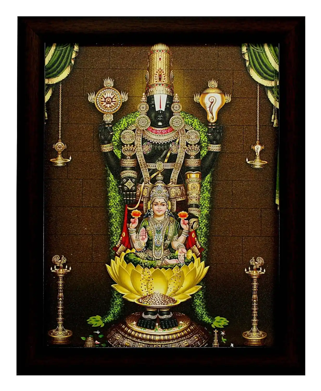 Image from Shop My Deals ( Best Online Shopping Deals, Offers Discount Site: *🔥🔥Indianara Tirupati Balaji Painting - Wood, 27x30.5x1cm, Multicolo...