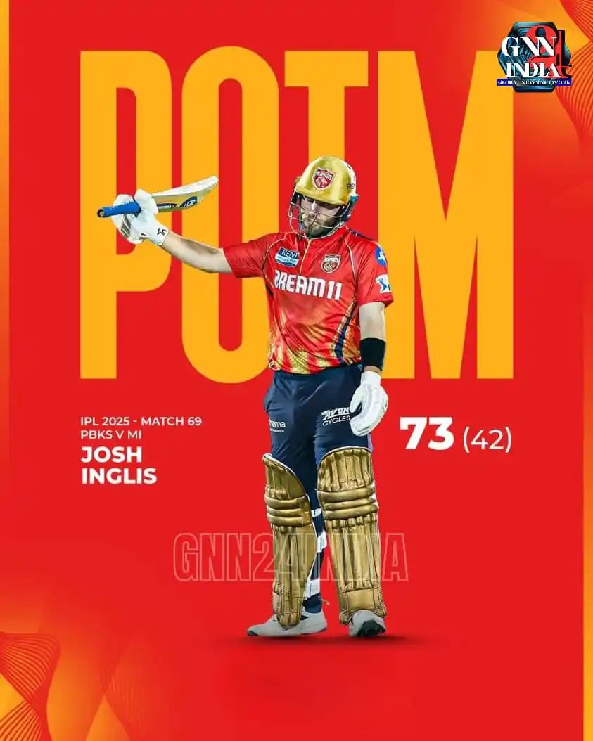 Image from Gnn24india: Josh Inglis shines bright! Maiden IPL fifty + Player of the Match in a...