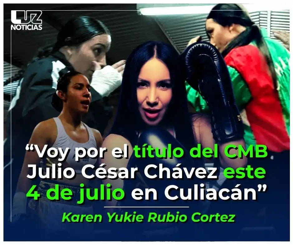 Image from Luz Noticias: 🥊 *¡Karen Rubio va por el título del CMB Julio César Chávez!* La pote...