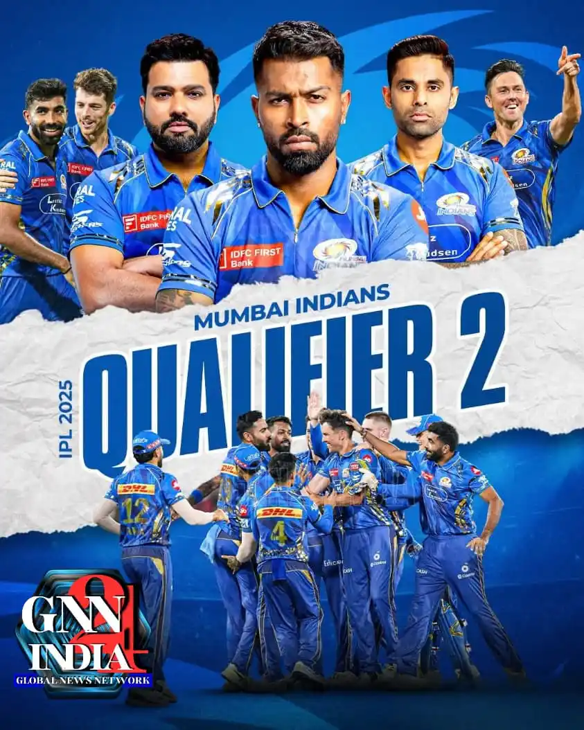 Image from Gnn24india: 🔥💙 Mumbai Indians march into Qualifier 2! A clinical performance kno...