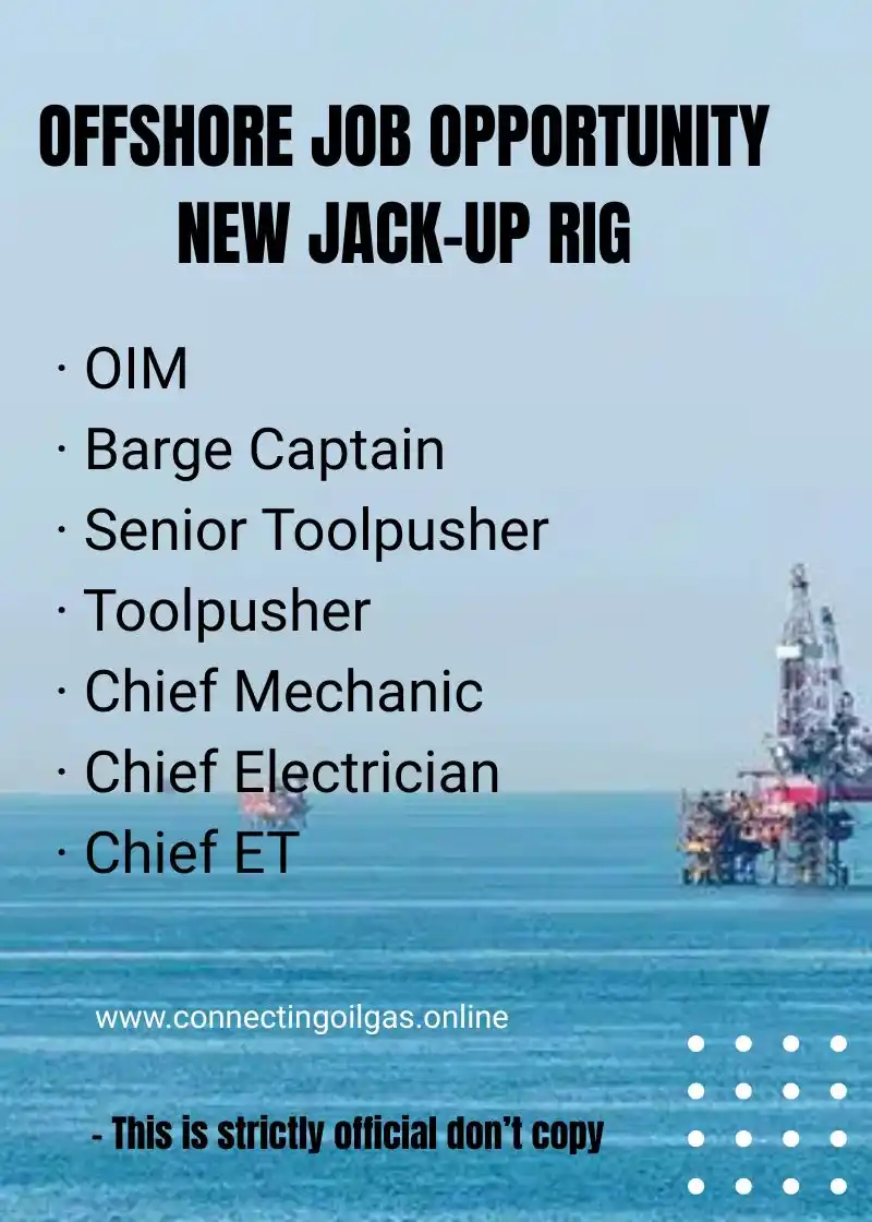 Image from Oil&Gas Drilling Jobs: OFFSHORE JOB OPPORTUNITY NEW JACK-UP RIG   •       OIM •       Barge C...