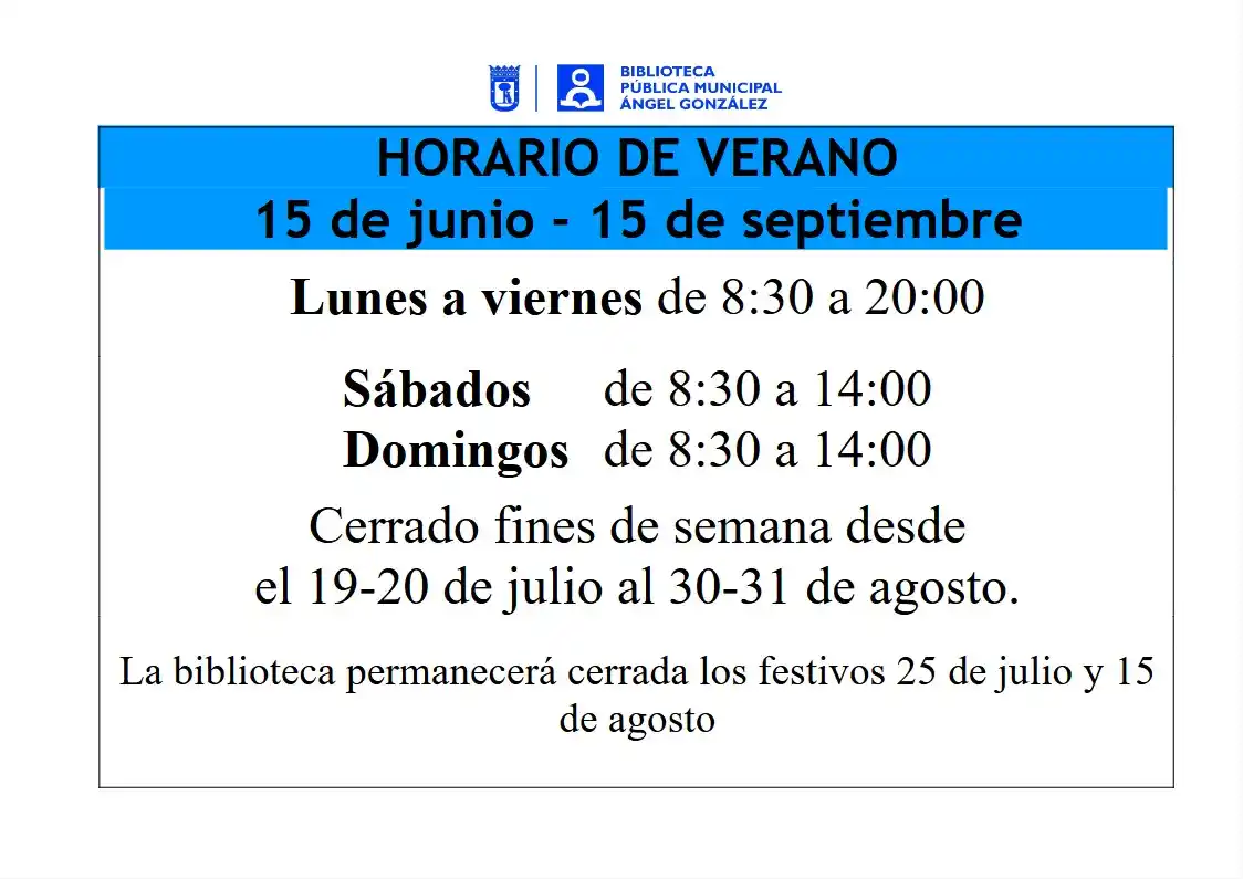 Biblioteca Ángel González (Distrito Latina) post