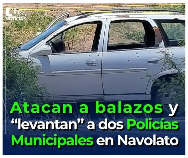 Image from Luz Noticias: 🚨Son dos *policías los que fueron atacados a balazos* y levantados en...