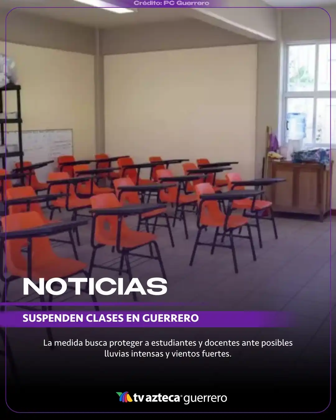 Image from TV Azteca Guerrero: Suspenden clases en todo <a class="text-blue-500 hover:underline curso...