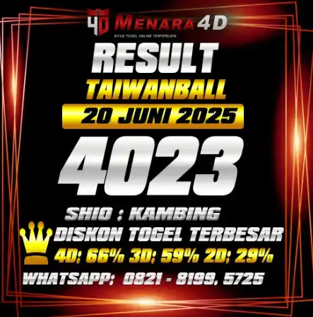 Image from PREDIKSI TOGEL MENARA4D: TAIWANBALL MENARA4D 20 JUNI 2025 RESULT : 4023 SHIO : KAMBING BAGI YAN...