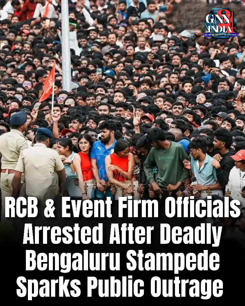 Image from Gnn24india: 🛑 Tragedy Behind the Game 🛑 11 Lives Lost in Chinnaswamy Stadium Sta...