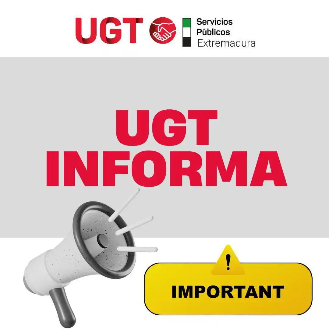 Image from UGT Llamamientos/Adjudicaciones Enseñanza Extremadura: 📢 <a class="text-blue-500 hover:underline cursor-pointer" href="/hash...