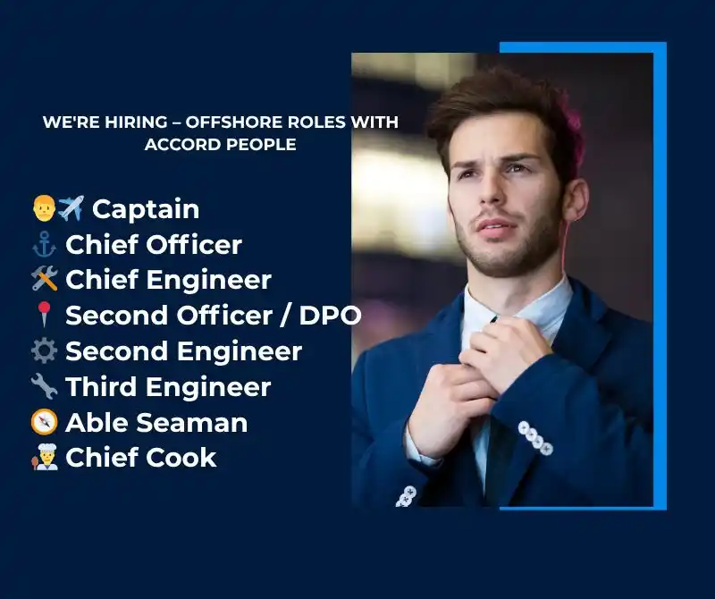 Image from Oil&Gas Drilling Jobs: We're Hiring – Offshore Roles with Accord People!   👨✈️ Captain  ⚓ Ch...