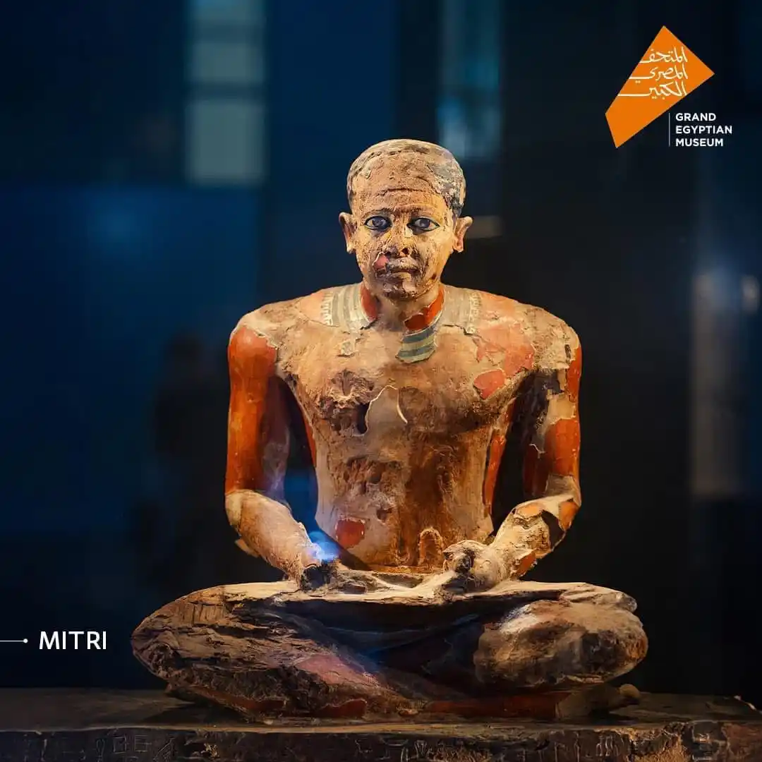 Image from Ancient Egyptian Civilization (AEC): A Wooden Statue of “Metri”. Metri was the overseer of the scribes duri...