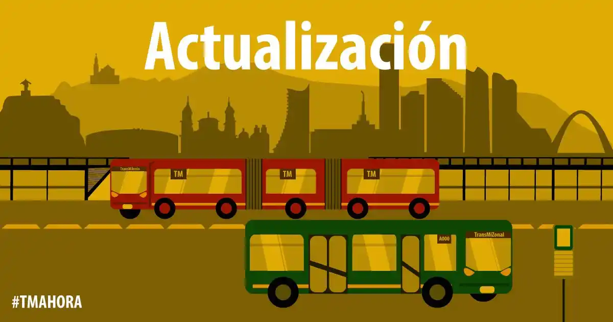 Image from Canal TransMilenio: *Actualización*  ⏰<a class="text-blue-500 hover:underline cursor-point...