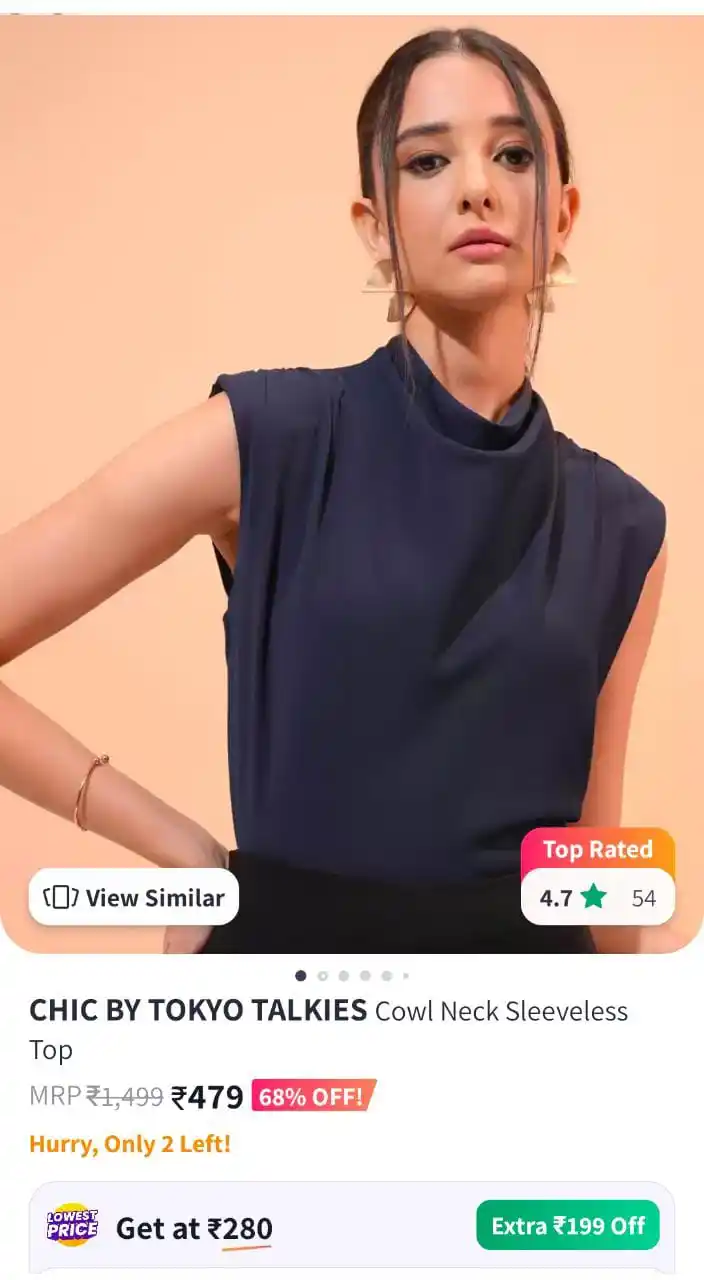 Image from Unique Items: Check this out CHIC BY TOKYO TALKIES Cowl Neck Sleeveless Top https://...