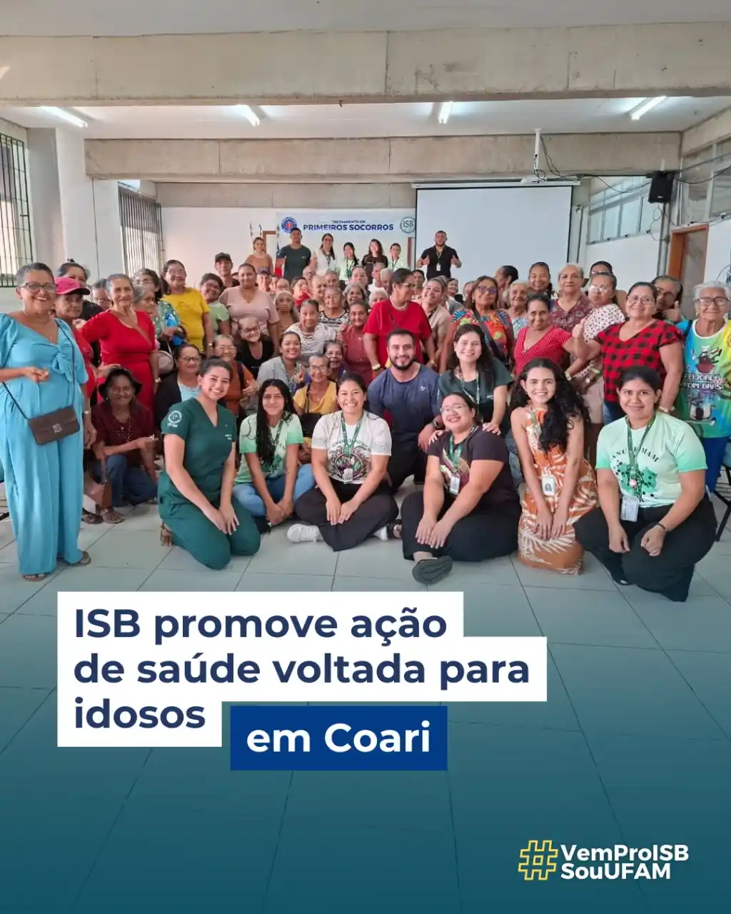 Image from ISB/UFAM - Coari: Com o tema “Envelhecimento: Saúde do Intestino”, a ação teve como obje...