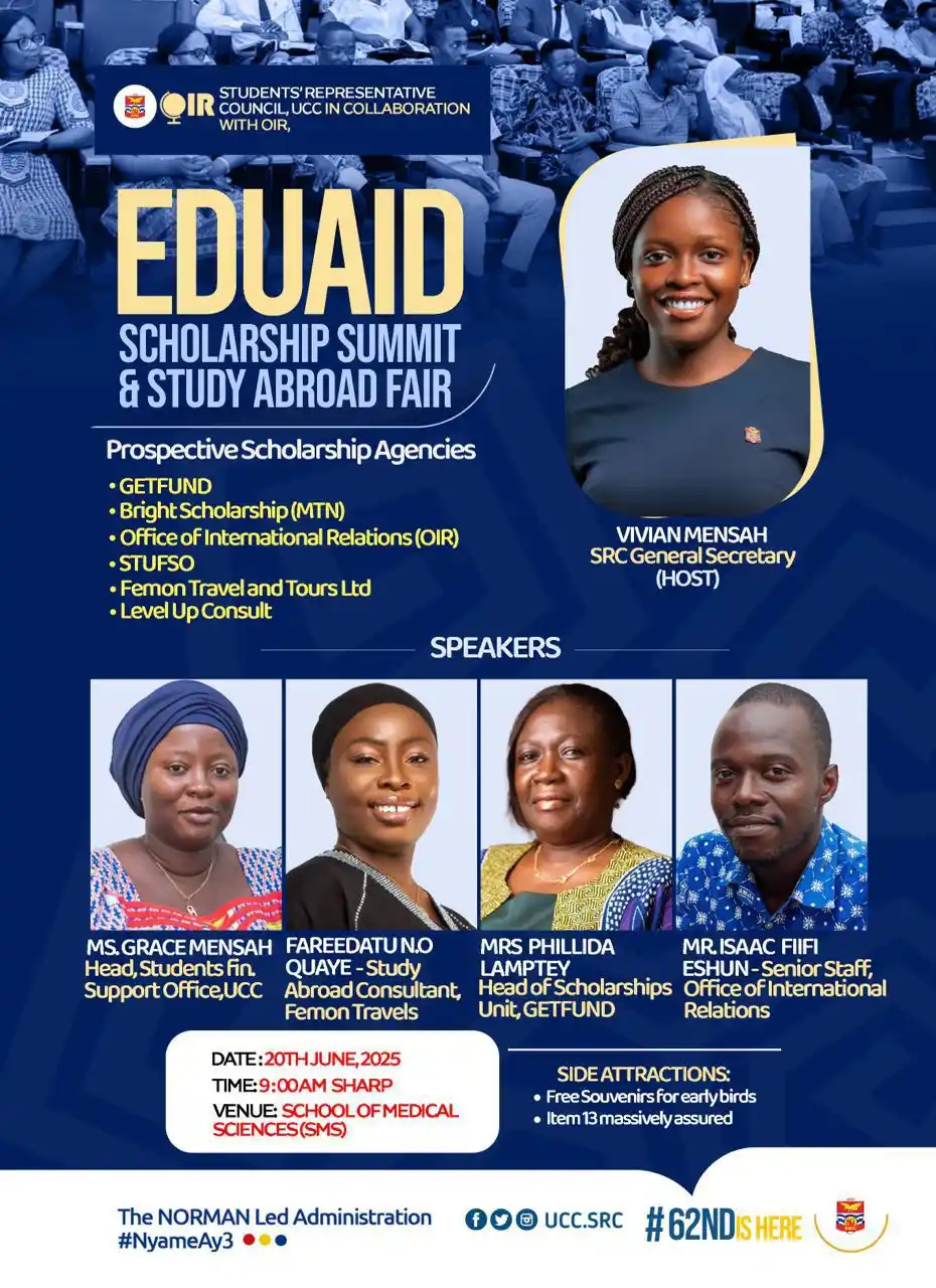 Image from 𝐕𝐎𝐈𝐂𝐄 𝐎𝐅 𝐔𝐂𝐂: *EDUAID: SCHOLARSHIP SUMMIT & STUDY ABROAD FAIR📖✈️*   The *62ND UCC-S...
