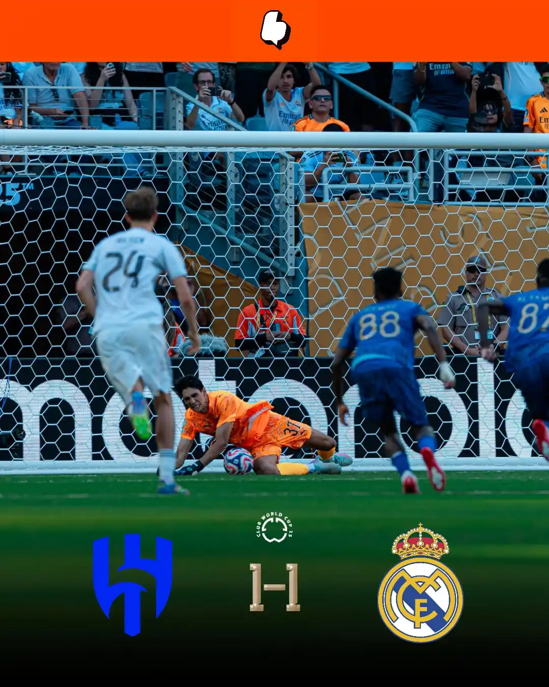 Image from Bruno Sports ©: *EL MADRID NO PUDO Y SACÓ UN EMPATE* 🤍🦅🩵 Con una actuación soberbi...