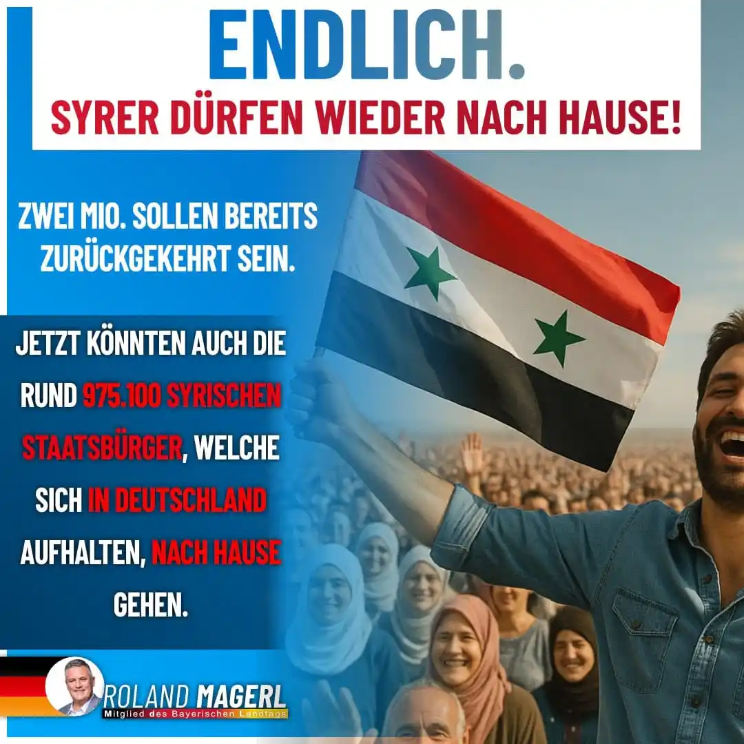 Image from AfD Weiden-Neustadt-Tirschenreuth: Endlich dürfen syrische Flüchtlinge wieder nach Hause gehen. Seit dem...