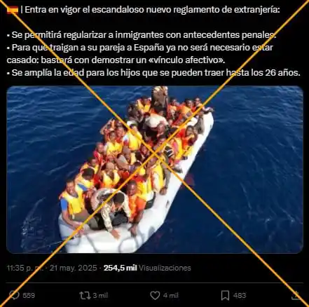 Image from AFP Factual: 🇪🇸 ¿El *reglamento de extranjería español* permite regularizar a per...