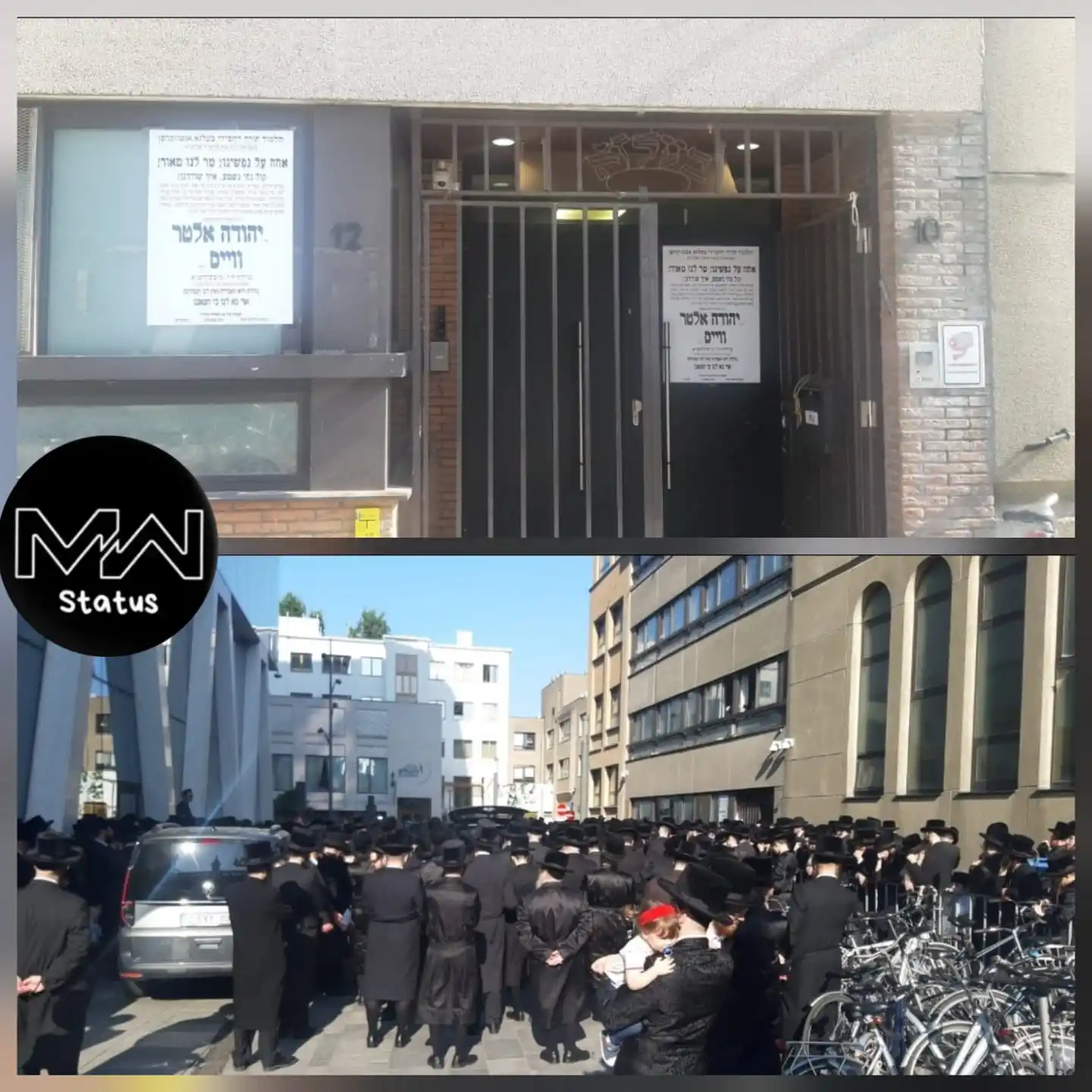 Image from Mw Status News: *HEARTBREAKING SCENE IN ANTWERP* 💔💔  This evening, a large crowd gat...