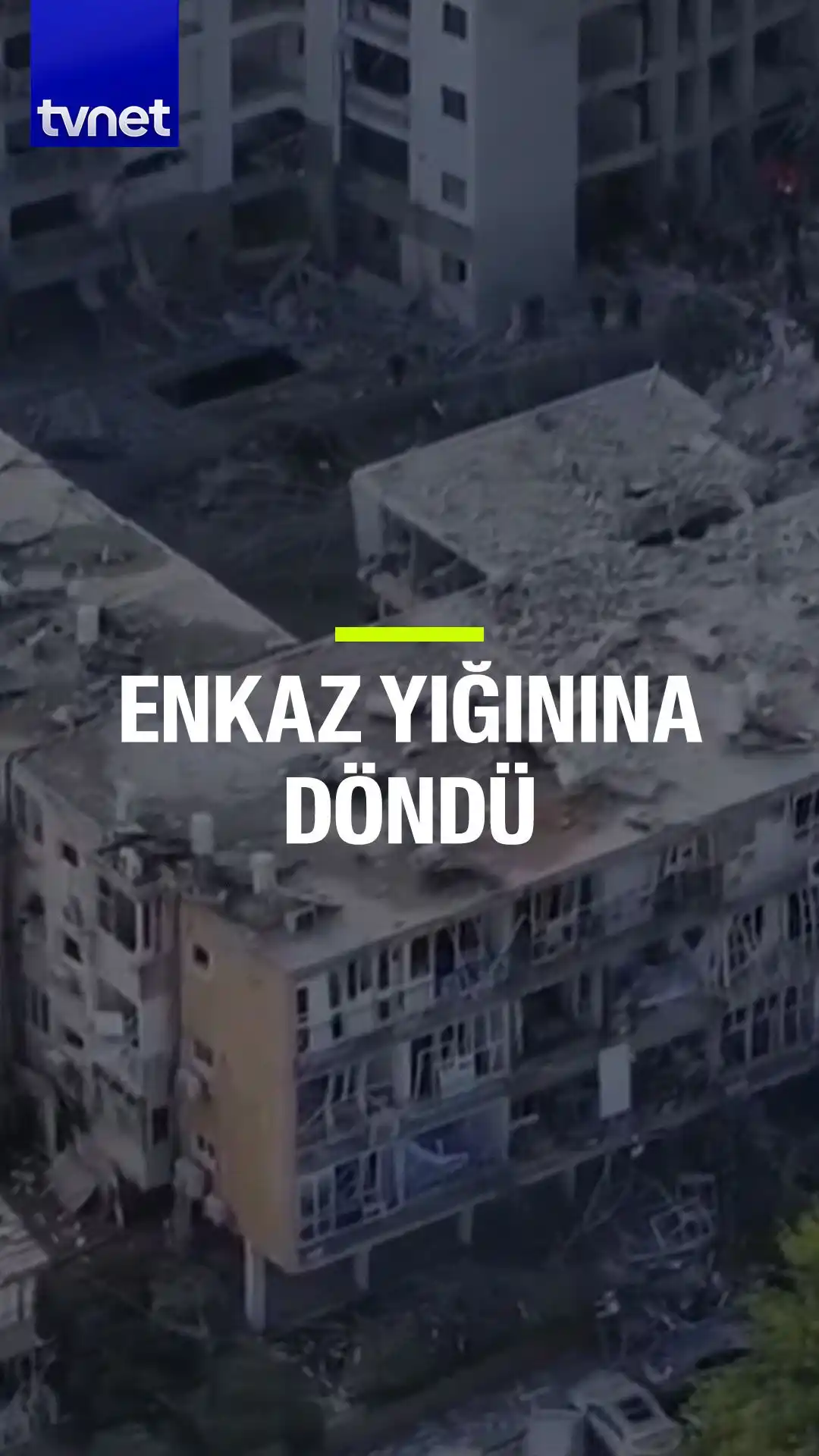 Image from TVNET: İsrail sokakları enkaz yığınına döndü İran’ın işgalci İsrail’e yöneli...