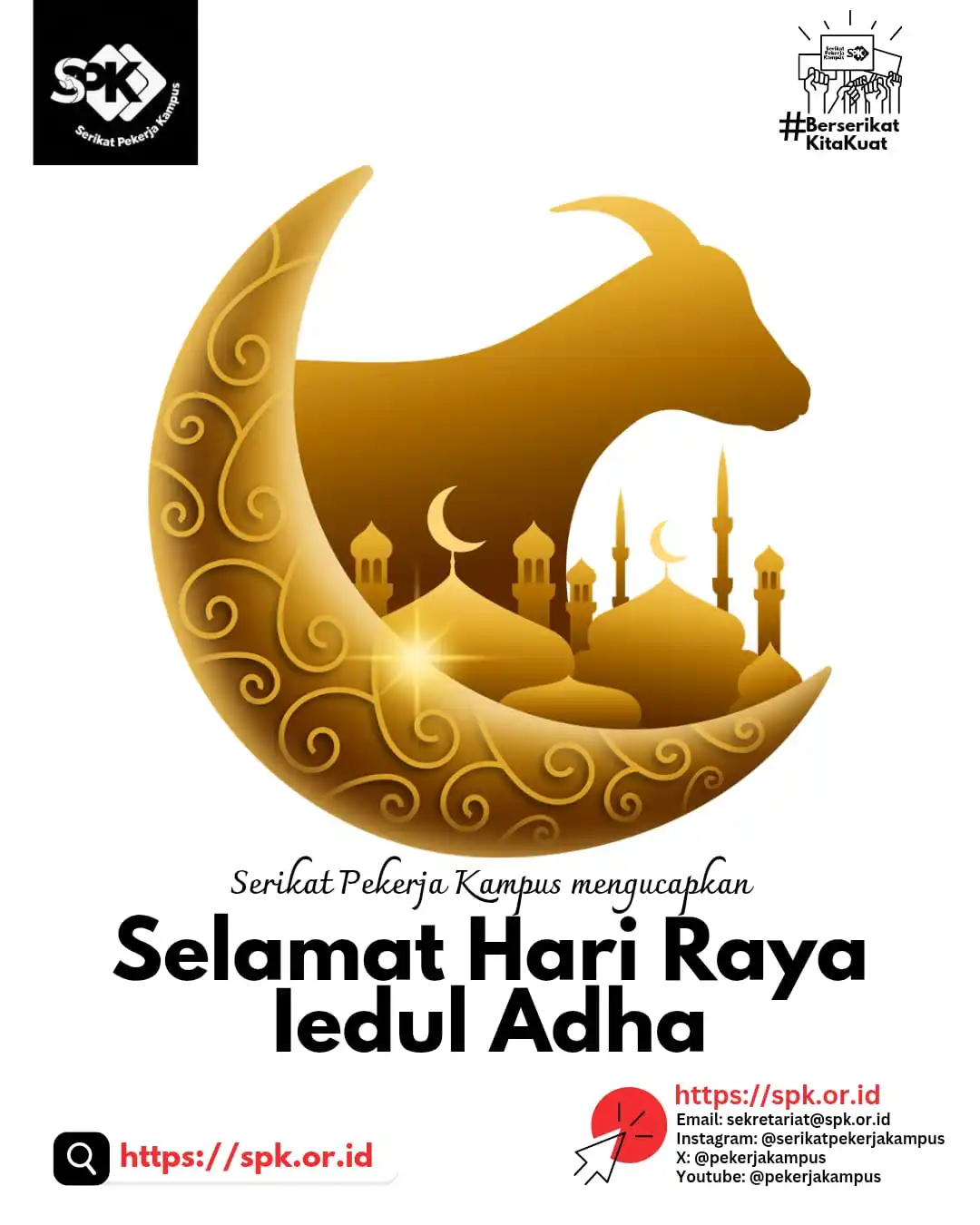 Image from Serikat Pekerja Kampus: Keluarga Besar Serikat Pekerja Kampus mengucapkan Selamat Hari Raya Ie...