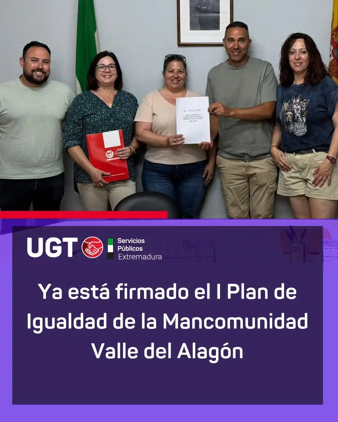Image from UGT Servicios Públicos Extremadura: La Mancomunidad Valle del Alagón cuenta ya con su primer Plan de Igual...