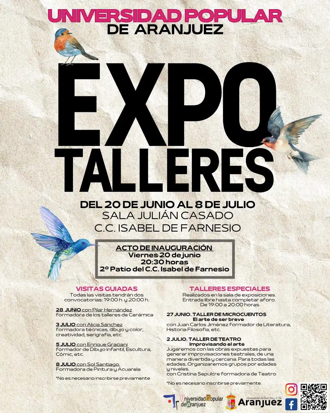 Image from Ayuntamiento de Aranjuez: ✨La Universidad Popular de Aranjuez inaugura ‘EXPO TALLERES 25’, inici...