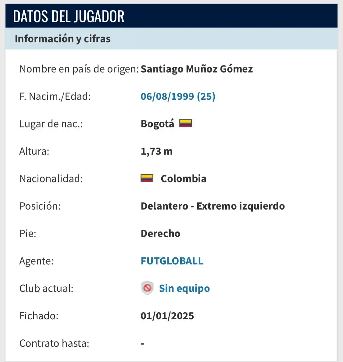 Image from Independiente Rivadavia Fans: Les dejo los datos del Jugador Colombiano que llega a la Lepra *Indepe...
