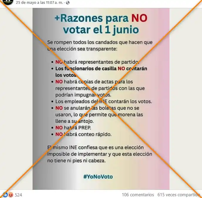Image from AFP Factual: 🇲🇽 Previo a las *elecciones judiciales* que celebrará México el 1 de...