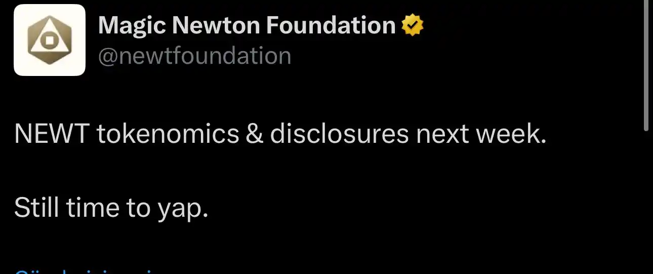 Image from Prestige | Airdrop Vault: Newton is revealing tokenomics next week — could that mean the TGE mig...