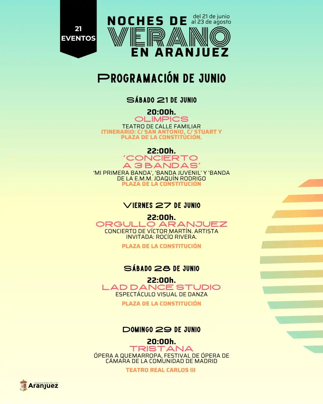 Image from Ayuntamiento de Aranjuez: 🌃‘Noches de Verano en Aranjuez’: dos meses repletos de música, cine, ...