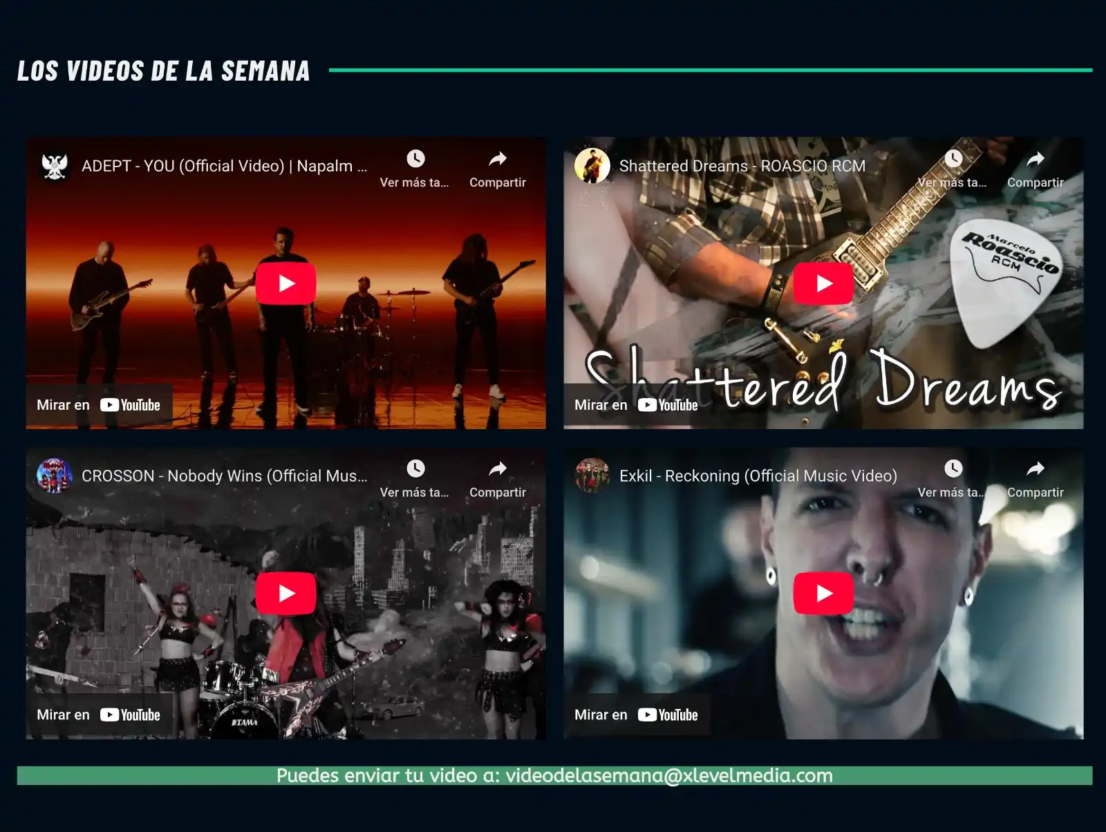 Image from X LEVEL MEDIA: 🎬🔥 ¡NUEVOS VIDEOS DE LA SEMANA en X LEVEL! 🔥🎬 ¿Querés que tu banda...