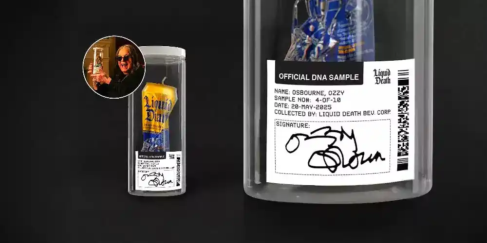 Image from X LEVEL MEDIA: OZZY OSBOURNE vende su ADN junto a la empresa de bebidas Liquid Death ...