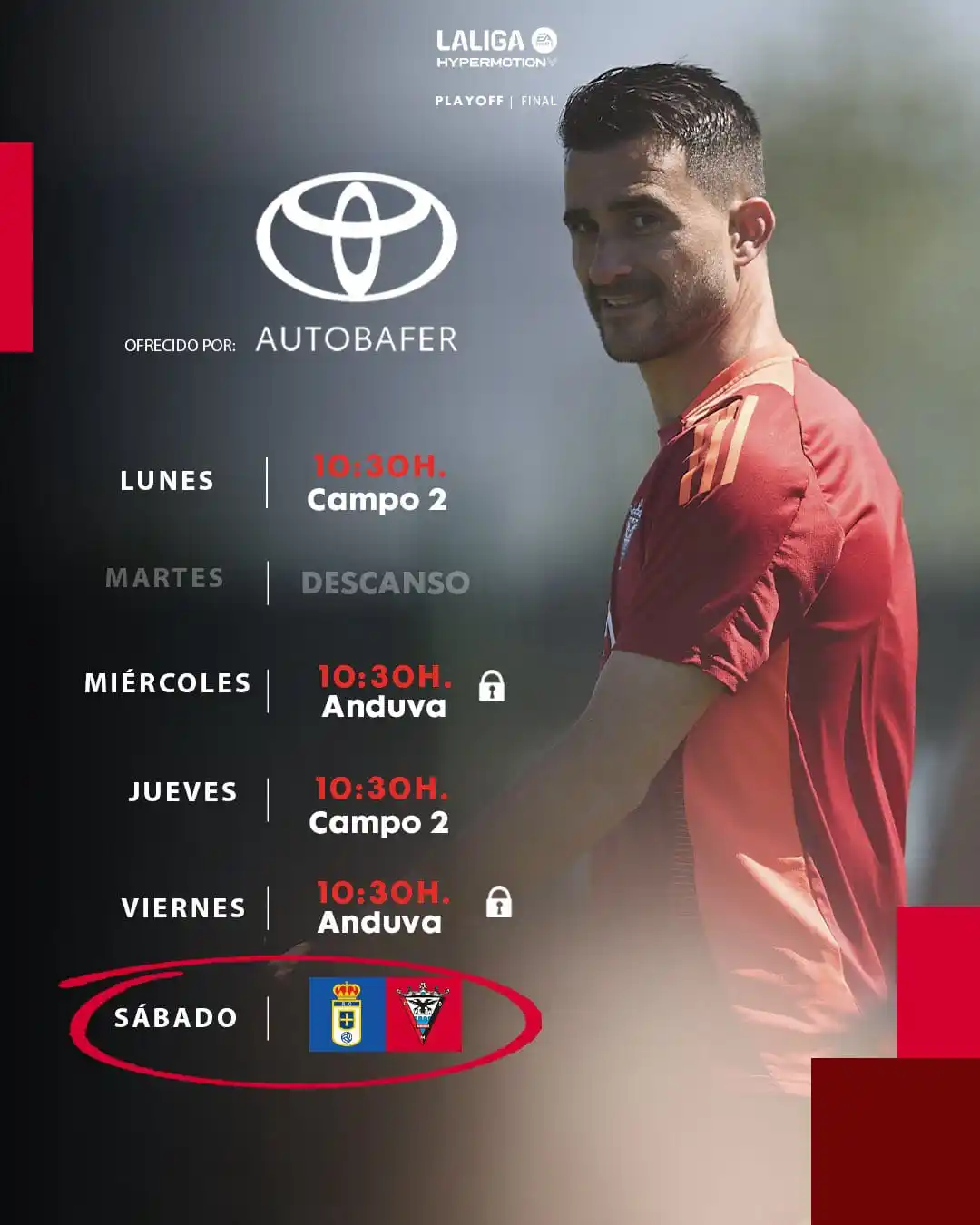 Image from SCV Mirandés: 🏋️Plan semanal de entrenamientos del CD Mirandés   <a class="text-blu...