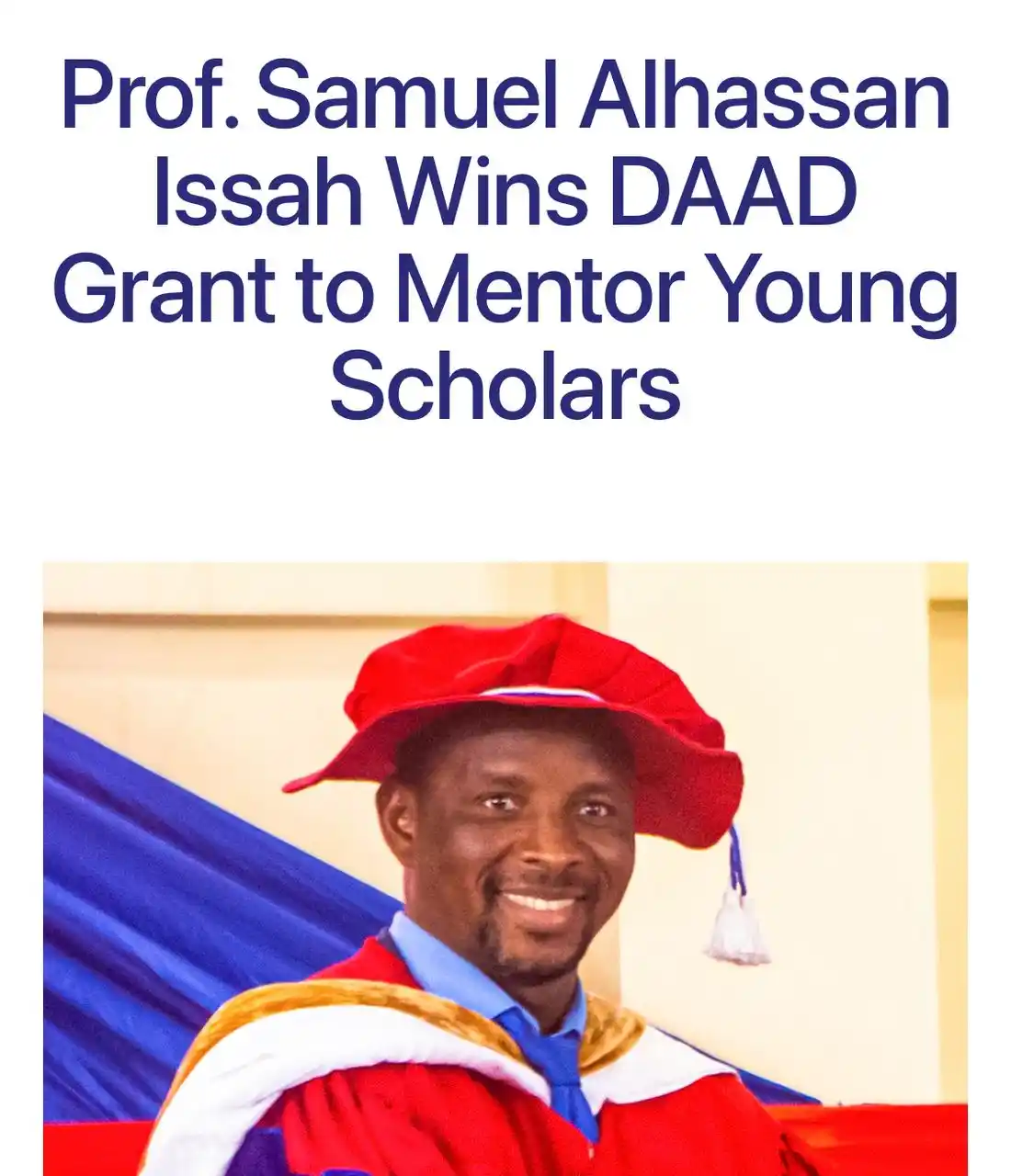 Image from OFFICIAL UEW NEWS FILE 👊: Prof. Samuel Alhassan Issah, Dean of the Faculty of Ghanaian Languages...