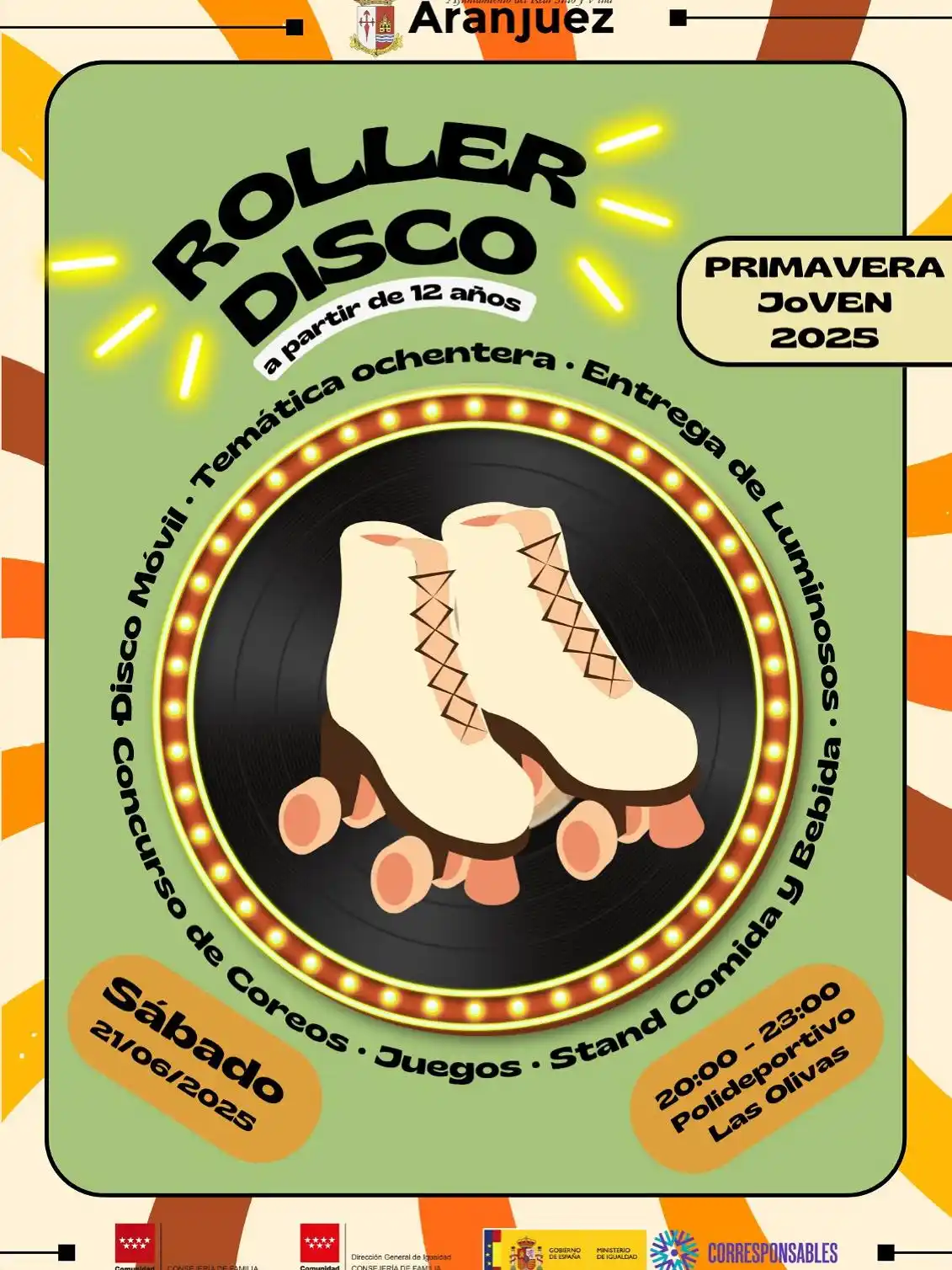 Image from Ayuntamiento de Aranjuez: 🛼🕺 'Roller Disco’, actividad enmarcada en 🌼 ‘Primavera Joven’
📍...
