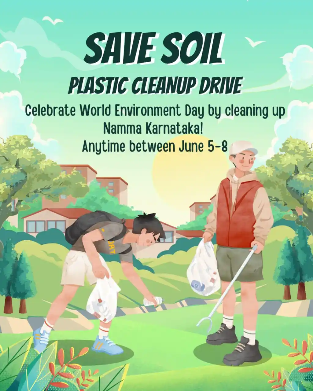 Image from Sadhguru - Karnataka : 🌱 *Save Soil Clean-Up Drive – Join the Movement!* 🌱 This *World Env...