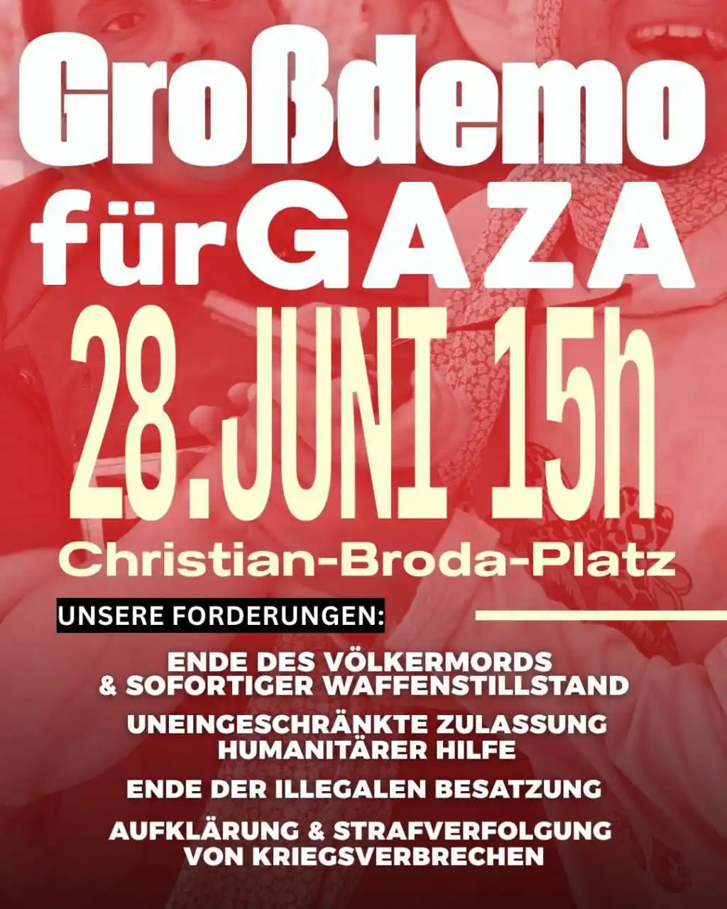 Image from Palästina Solidarität Österreich 🇵🇸: Sei auch du dabei!   *Gemeinsam sind wir stärker!*   Bitte, leite die ...