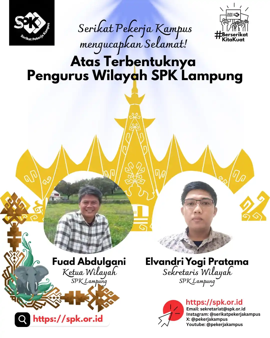 Image from Serikat Pekerja Kampus: Serikat Pekerja Kampus mengucapkan Selamat, atas terbentuknya Pengurus...