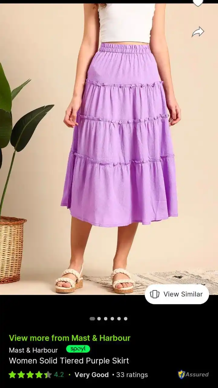 Image from Unique Items: Take a look at this Mast & Harbour Solid Women Tiered Purple Skirt on ...