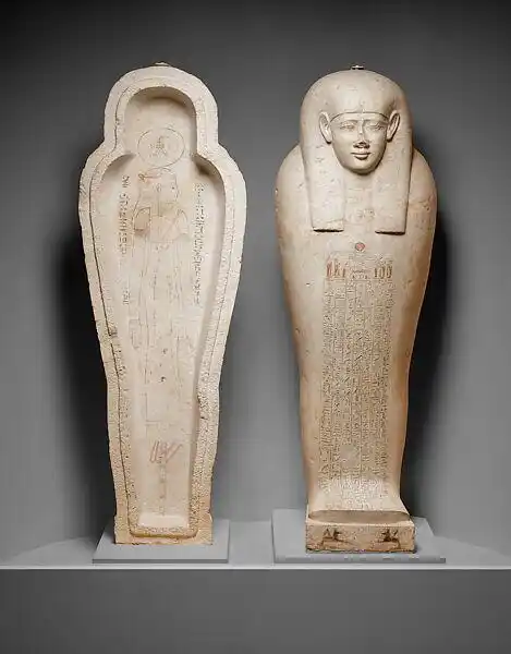 Image from Ancient Egyptian Civilization (AEC): The Stone Coffin of “Payuhor”. The Coffin Represents Payuhor wearing a...