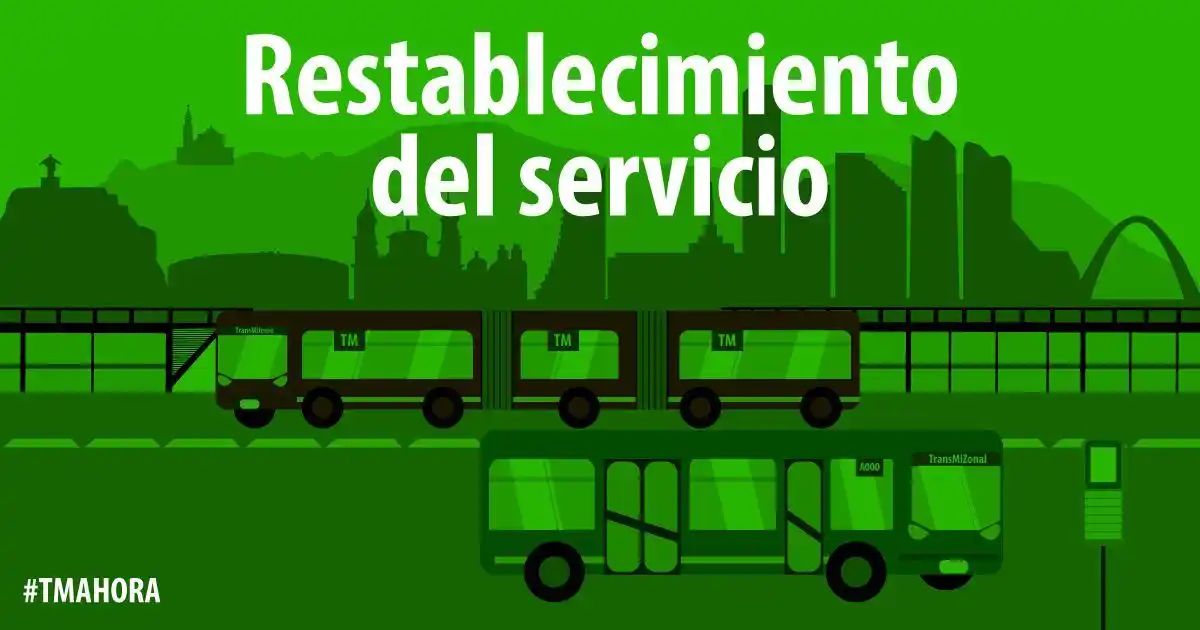 Image from Canal TransMilenio: ⏰ <a class="text-blue-500 hover:underline cursor-pointer" href="/hasht...